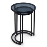 Smoked Glass Nest Of 2 Tables - Chicago