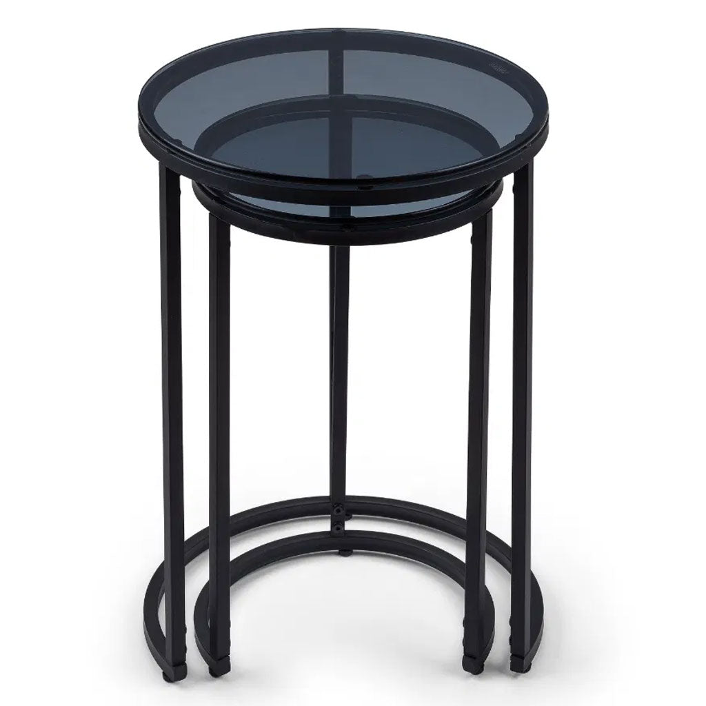 Smoked Glass Nest Of 2 Tables - Chicago