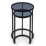 Smoked Glass Nest Of 2 Tables - Chicago