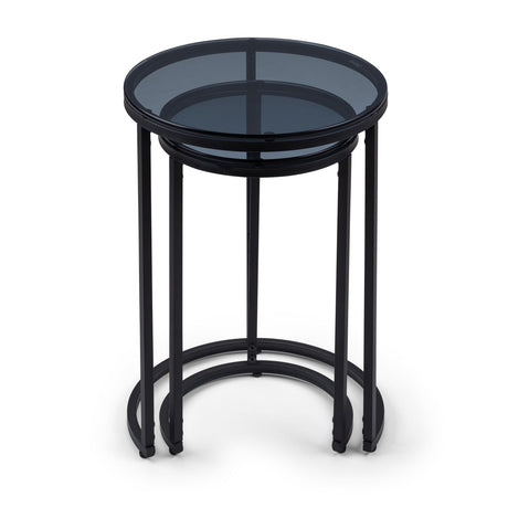 Smoked Glass Nest Of 2 Tables - Chicago