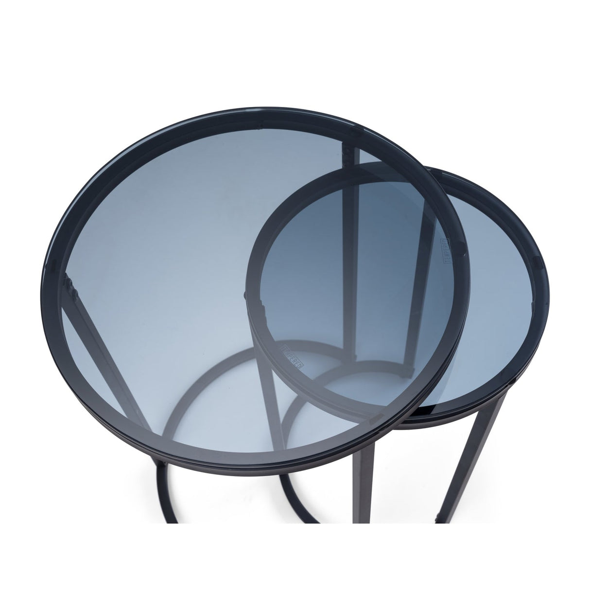 Smoked Glass Nest Of 2 Tables - Chicago