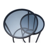 Smoked Glass Nest Of 2 Tables - Chicago