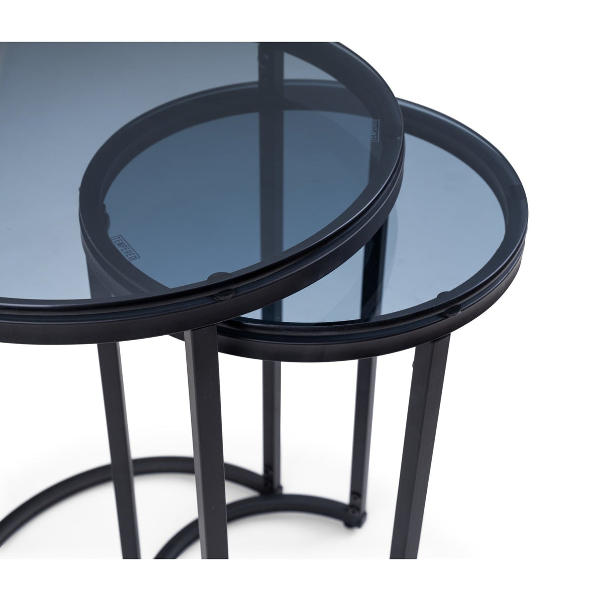 Smoked Glass Nest Of 2 Tables - Chicago