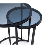 Smoked Glass Nest Of 2 Tables - Chicago