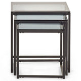 Smoked Glass Nest Of 3 Tables - Chicago