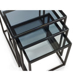 Smoked Glass Nest Of 3 Tables - Chicago