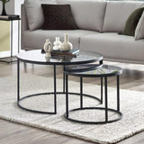Smoked Glass Nesting Coffee Tables - Chicago