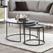 Smoked Glass Nesting Coffee Tables - Chicago