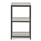 Smoked Glass Side Table Tall Narrow - Chicago