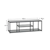 Smoked Glass TV Stand - Chicago
