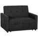Snow Flannel Fabric 2 Seater Sofa Bed 120cm Wide With 2 Pillows - Velmora