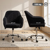 Snow Flannel Fabric Home And Office Chair 64cm Wide - Velmora