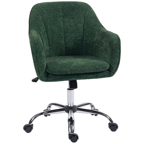 Snow Flannel Fabric Home And Office Chair 64cm Wide - Velmora