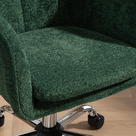 Snow Flannel Fabric Home And Office Chair 64cm Wide - Velmora