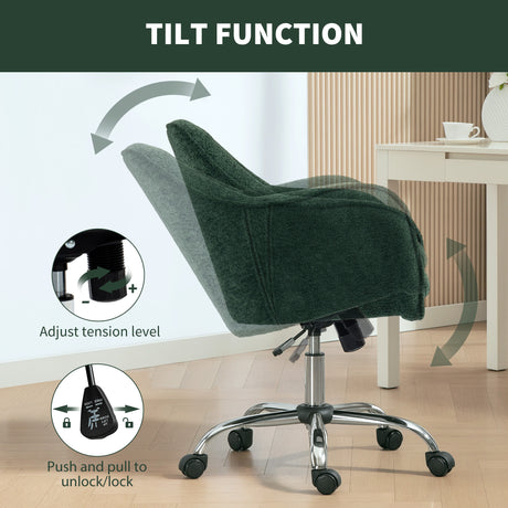 Snow Flannel Fabric Home And Office Chair 64cm Wide - Velmora