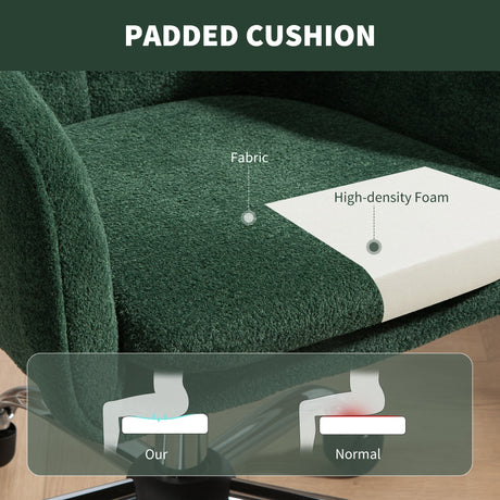 Snow Flannel Fabric Home And Office Chair 64cm Wide - Velmora