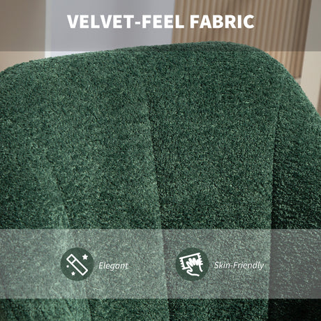 Snow Flannel Fabric Home And Office Chair 64cm Wide - Velmora