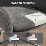 Snow Flannel Fabric Home And Office Chair 64cm Wide - Velmora