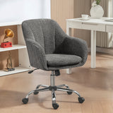 Snow Flannel Fabric Home And Office Chair 64cm Wide - Velmora