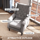 Snow Flannel Fabric Wingback Occasional Chair 74cm Wide - Velmora