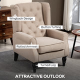 Snow Flannel Fabric Wingback Occasional Chair 74cm Wide - Velmora