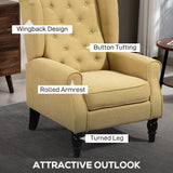 Snow Flannel Fabric Wingback Occasional Chair 74cm Wide - Velmora