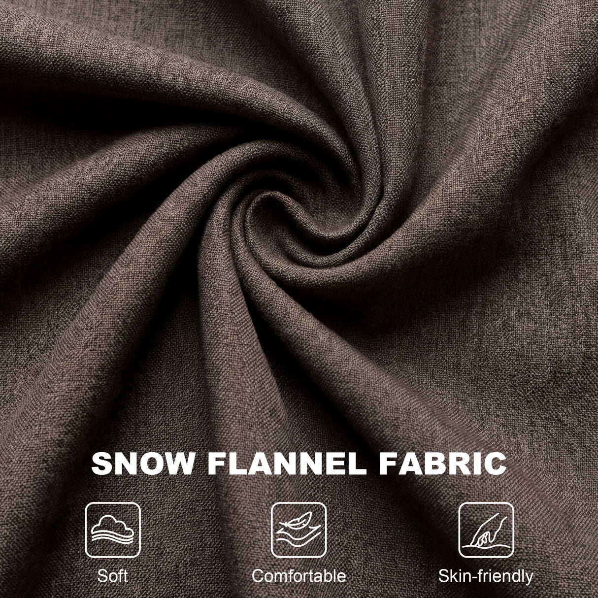 Snow Flannel Fabric Wingback Occasional Chair 74cm Wide - Velmora