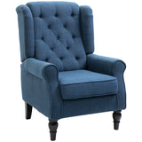 Snow Flannel Fabric Wingback Occasional Chair 74cm Wide - Velmora