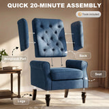Snow Flannel Fabric Wingback Occasional Chair 74cm Wide - Velmora