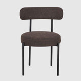 Soft Weave Fabric Dining Chairs 50cm Wide in Set Of 2 - Flora