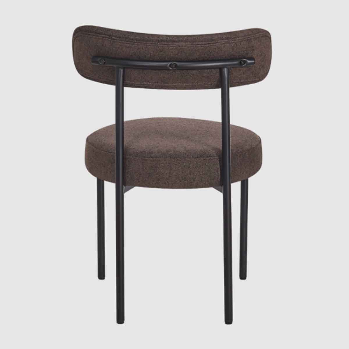 Soft Weave Fabric Dining Chairs 50cm Wide in Set Of 2 - Flora