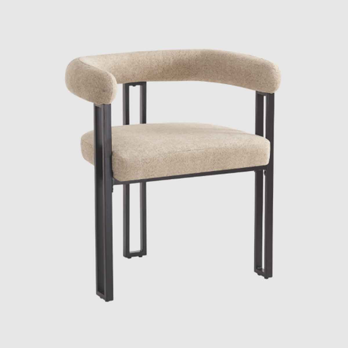 Soft Weave Fabric Dining Chairs 52cm Wide in Set Of 2 - Bloom
