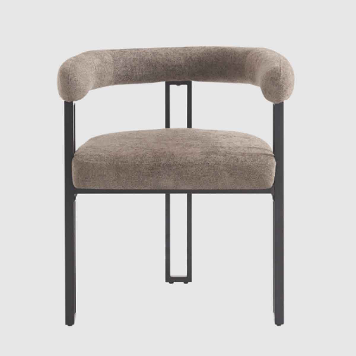 Soft Weave Fabric Dining Chairs 52cm Wide in Set Of 2 - Bloom