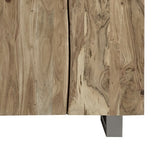 Solid Acacia Wood Storage Cabinet With 4 Doors - Baltic Live Edge