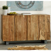 Solid Acacia Wood Storage Cabinet With 4 Doors - Baltic Live Edge