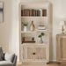 Solid Hardwood Bookcase With 2 Doors And 5 Shelves - Hudson