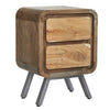 Solid Hardwood Lamp Table With 2 Drawers - Aspen