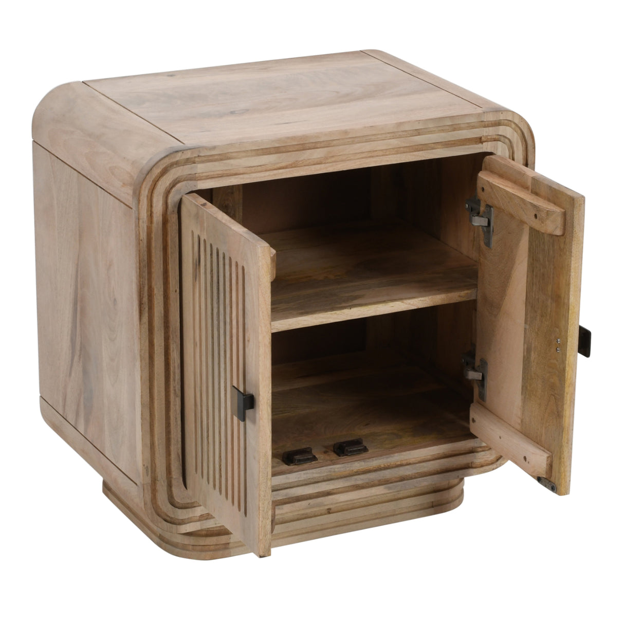 Solid Hardwood Storage Cabinet With 2 Doors - Hudson