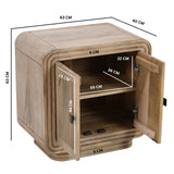 Solid Hardwood Storage Cabinet With 2 Doors - Hudson