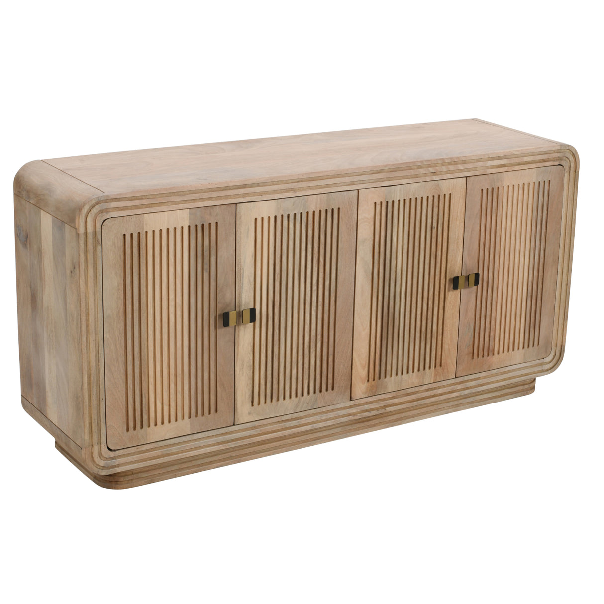 Solid Hardwood Storage Cabinet With 4 Doors - Hudson