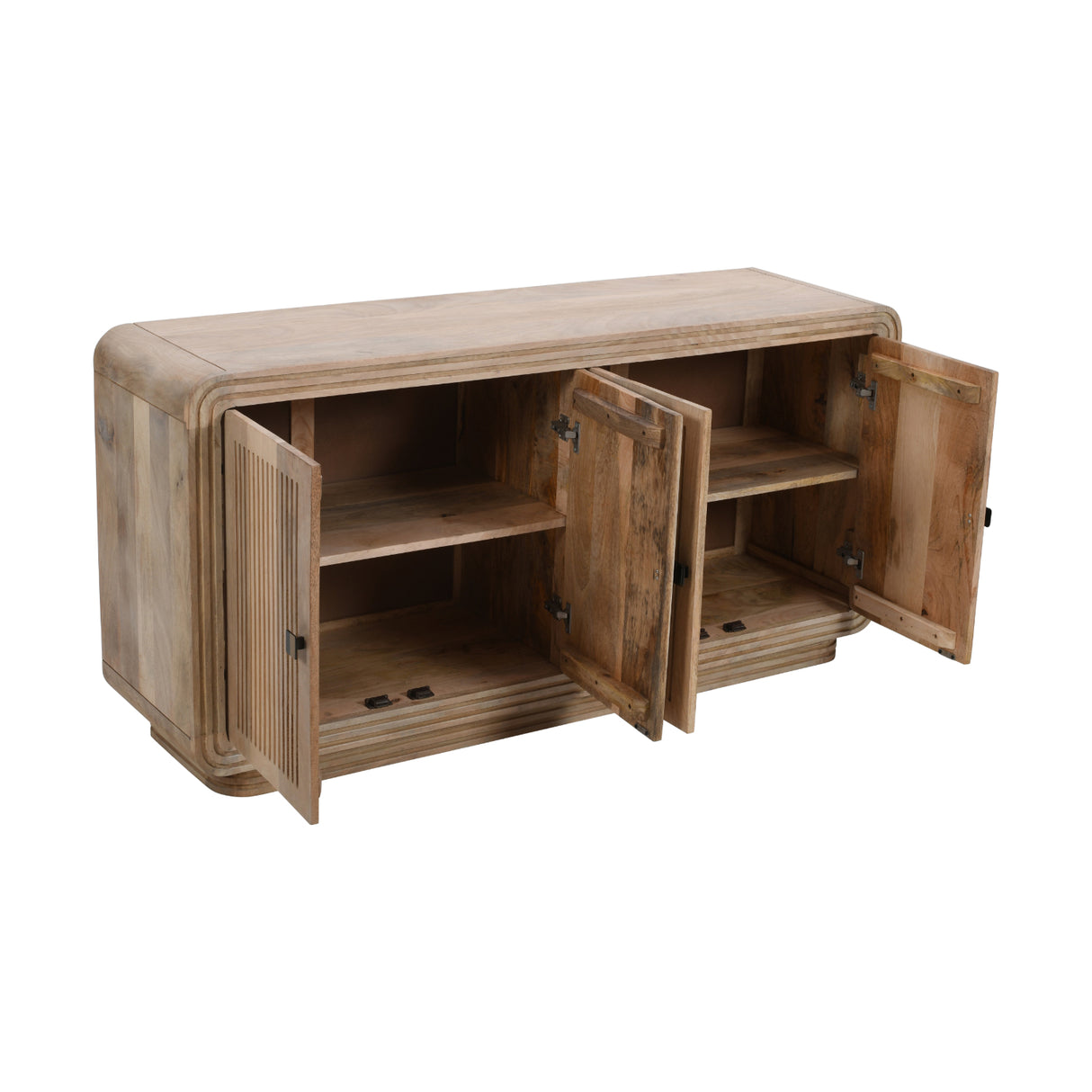 Solid Hardwood Storage Cabinet With 4 Doors - Hudson