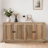 Solid Hardwood Storage Cabinet With 4 Doors - Hudson