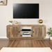 Solid Hardwood TV Stand With 2 Doors And 2 Shelves - Hudson
