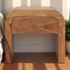 Solid Mango Wood Bedside Cabinet With 1 Drawer - Darcy