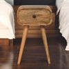 Solid Mango Wood Bedside Cabinet Mini With 1 Drawer - Avora