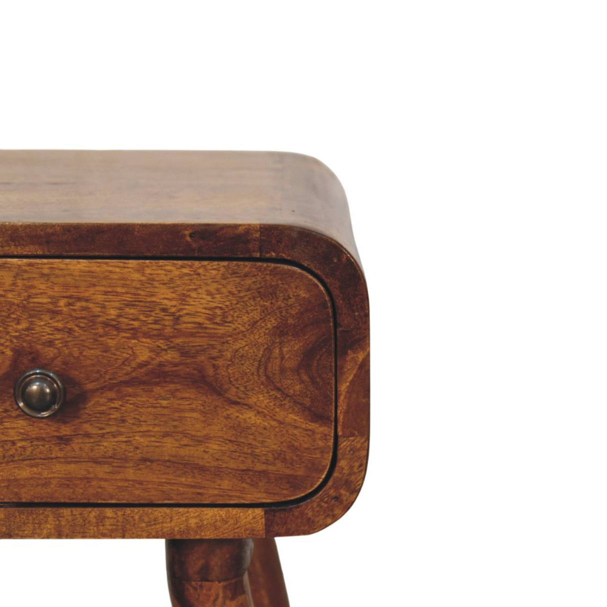 Solid Mango Wood Bedside Cabinet Mini With 1 Drawer - Avora