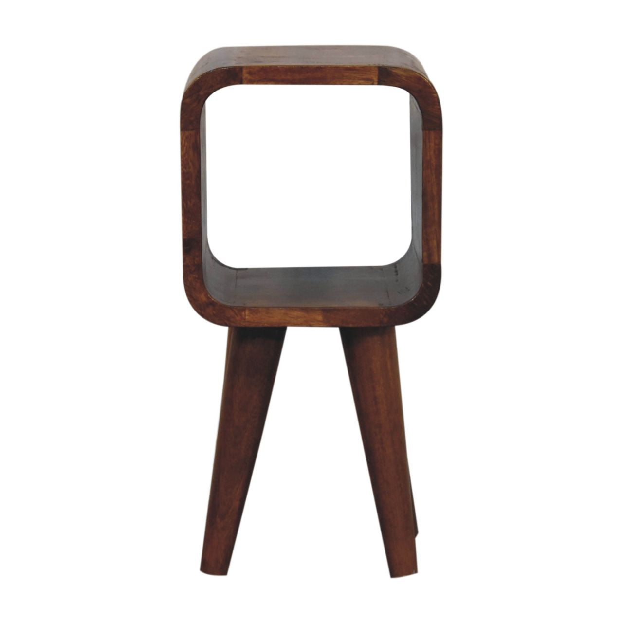 Solid Mango Wood Bedside Cabinet Minimalist With Open Slot - Exeter