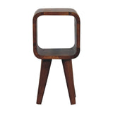 Solid Mango Wood Bedside Cabinet Minimalist With Open Slot - Exeter