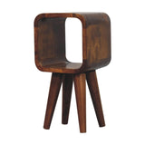 Solid Mango Wood Bedside Cabinet Minimalist With Open Slot - Exeter