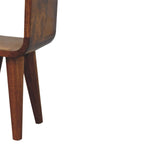 Solid Mango Wood Bedside Cabinet Minimalist With Open Slot - Exeter
